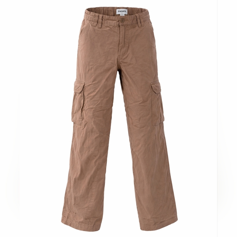 RSQ Wide-Leg Brown Cargo Pants – Size Medium